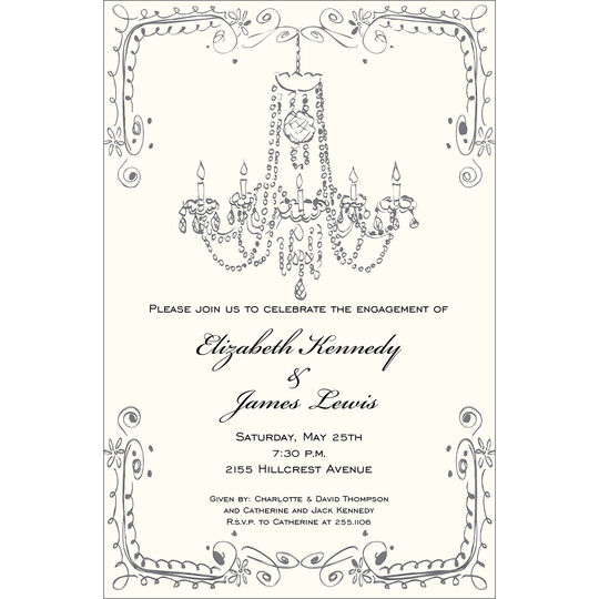 Vintage Chandelier Invitations